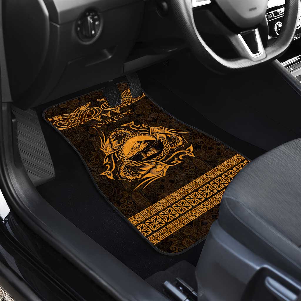 Personalized Caernarfonshire Sir Gaernarfon Car Mats Gold Castle Tower Celtic-inspired - Wonder Print Shop
