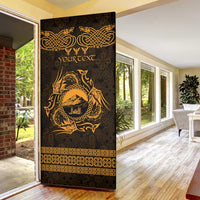 Personalized Caernarfonshire Sir Gaernarfon Door Cover Gold Castle Tower Celtic-inspired - Wonder Print Shop