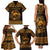 Personalized Caernarfonshire Sir Gaernarfon Family Matching Tank Maxi Dress and Hawaiian Shirt Gold Castle Tower Celtic-inspired - Wonder Print Shop