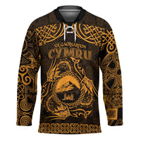 Personalized Caernarfonshire Sir Gaernarfon Hockey Jersey Gold Castle Tower Celtic-inspired - Wonder Print Shop