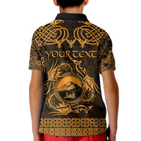 Personalized Caernarfonshire Sir Gaernarfon Kid Polo Shirt Gold Castle Tower Celtic-inspired - Wonder Print Shop