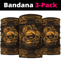 Personalized Caernarfonshire Sir Gaernarfon Neck Gaiter Gold Castle Tower Celtic-inspired - Wonder Print Shop