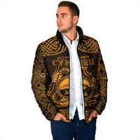 Personalized Caernarfonshire Sir Gaernarfon Padded Jacket Gold Castle Tower Celtic-inspired - Wonder Print Shop