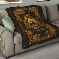 Personalized Caernarfonshire Sir Gaernarfon Quilt Gold Castle Tower Celtic-inspired - Wonder Print Shop