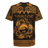 Personalized Caernarfonshire Sir Gaernarfon Rugby Jersey Gold Castle Tower Celtic-inspired - Wonder Print Shop