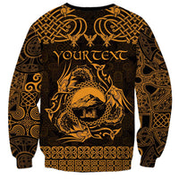 Personalized Caernarfonshire Sir Gaernarfon Sweatshirt Gold Castle Tower Celtic-inspired - Wonder Print Shop