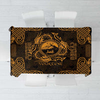 Personalized Caernarfonshire Sir Gaernarfon Tablecloth Gold Castle Tower Celtic-inspired - Wonder Print Shop
