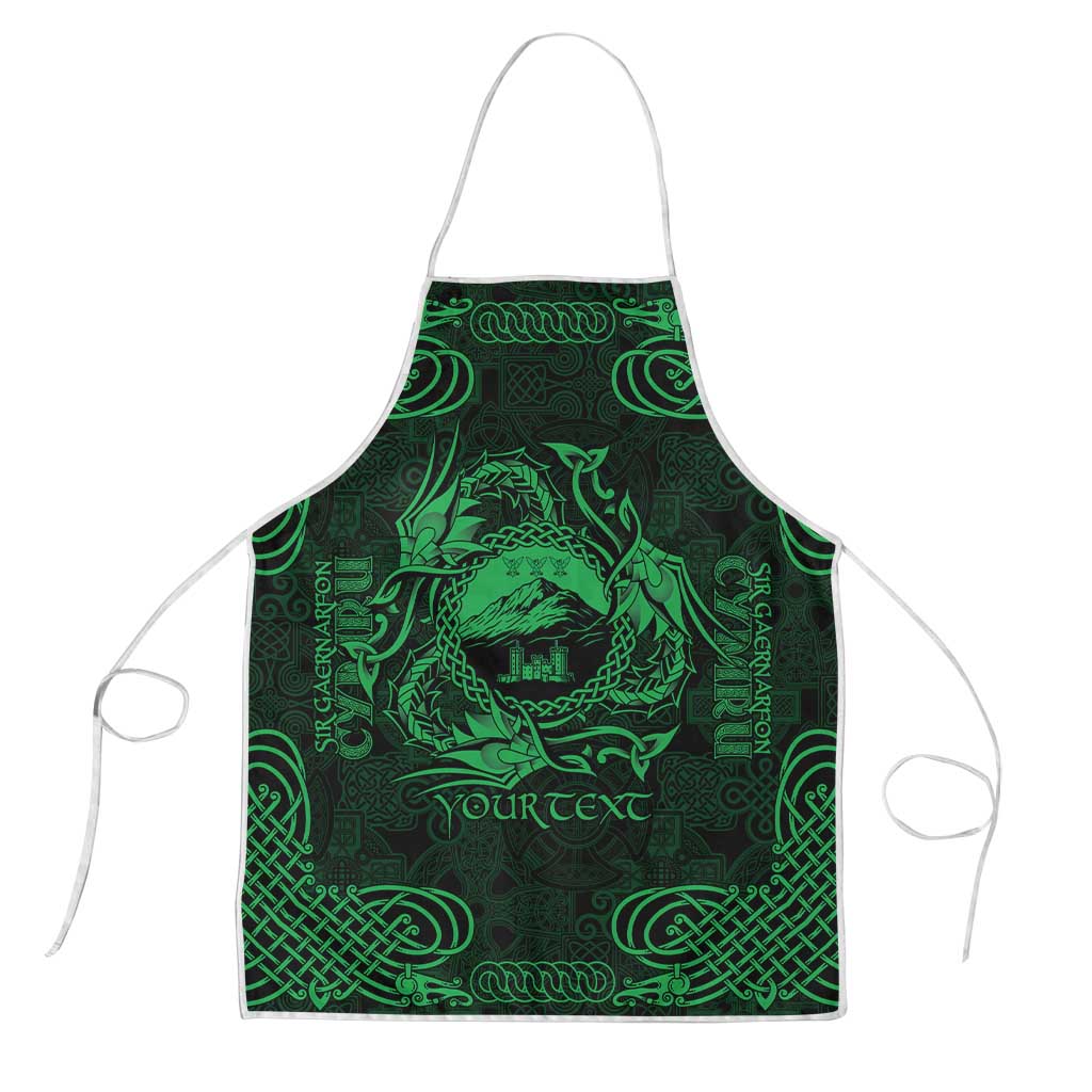 Personalized Caernarfonshire Sir Gaernarfon Apron Green Castle Tower Celtic-inspired - Wonder Print Shop