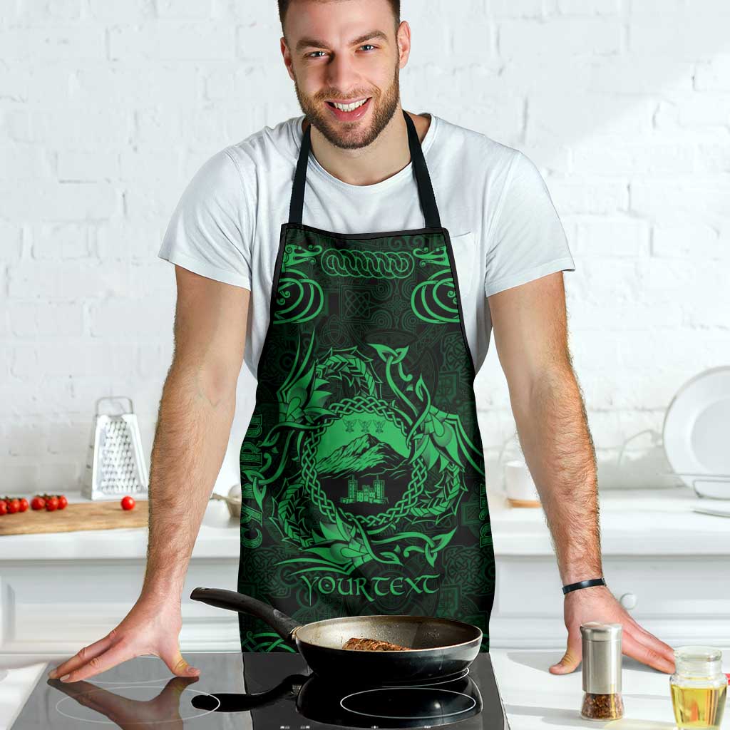 Personalized Caernarfonshire Sir Gaernarfon Apron Green Castle Tower Celtic-inspired - Wonder Print Shop