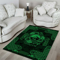 Personalized Caernarfonshire Sir Gaernarfon Area Rug Green Castle Tower Celtic-inspired - Wonder Print Shop