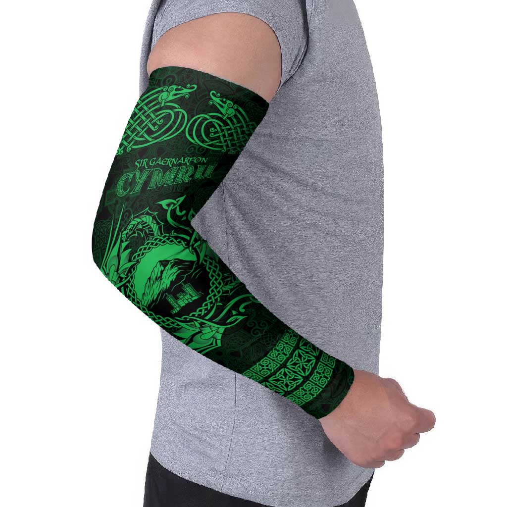 Personalized Caernarfonshire Sir Gaernarfon Arm Sleeves Green Castle Tower Celtic-inspired - Wonder Print Shop