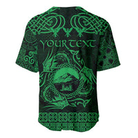 Personalized Caernarfonshire Sir Gaernarfon Baseball Jersey Green Castle Tower Celtic-inspired - Wonder Print Shop