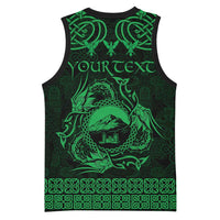 Personalized Caernarfonshire Sir Gaernarfon Basketball Jersey Green Castle Tower Celtic-inspired - Wonder Print Shop