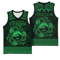 Personalized Caernarfonshire Sir Gaernarfon Basketball Jersey Green Castle Tower Celtic-inspired - Wonder Print Shop
