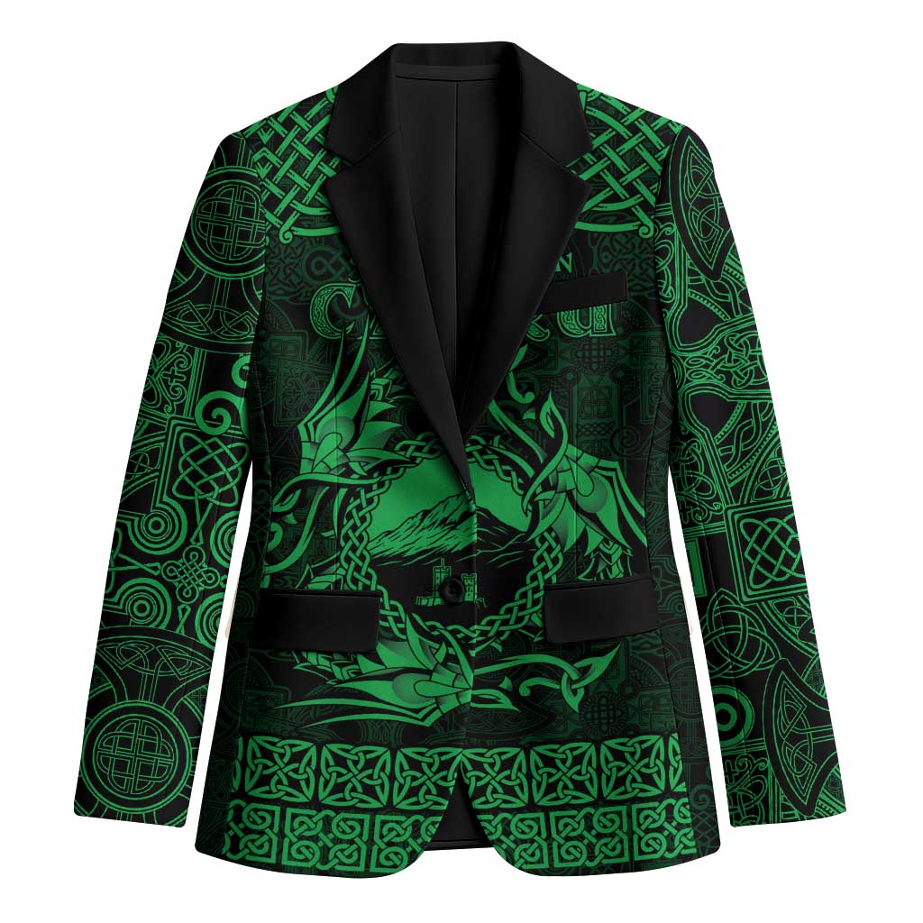 Personalized Caernarfonshire Sir Gaernarfon Blazer Green Castle Tower Celtic-inspired - Wonder Print Shop
