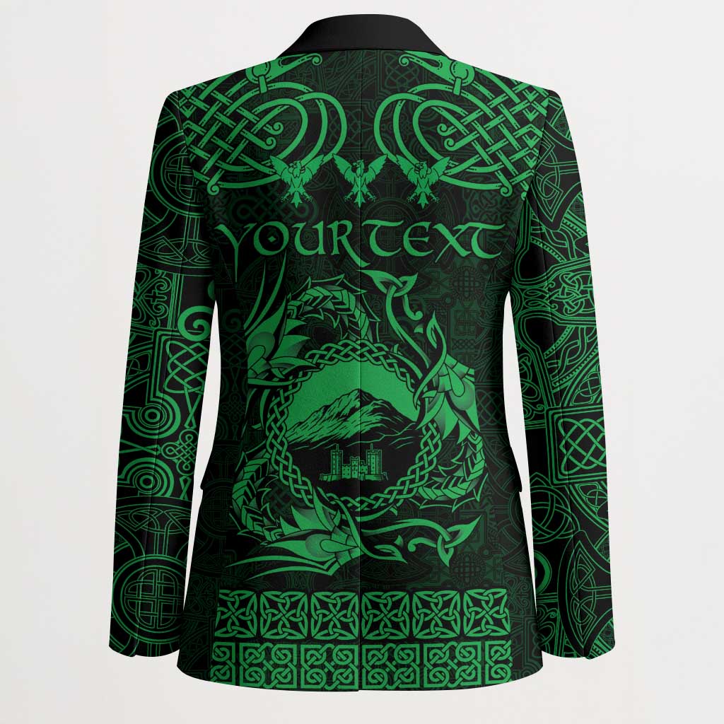 Personalized Caernarfonshire Sir Gaernarfon Blazer Green Castle Tower Celtic-inspired - Wonder Print Shop