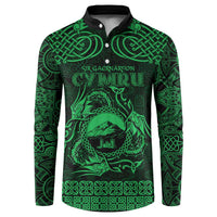 Personalized Caernarfonshire Sir Gaernarfon Button Sweatshirt Green Castle Tower Celtic-inspired - Wonder Print Shop