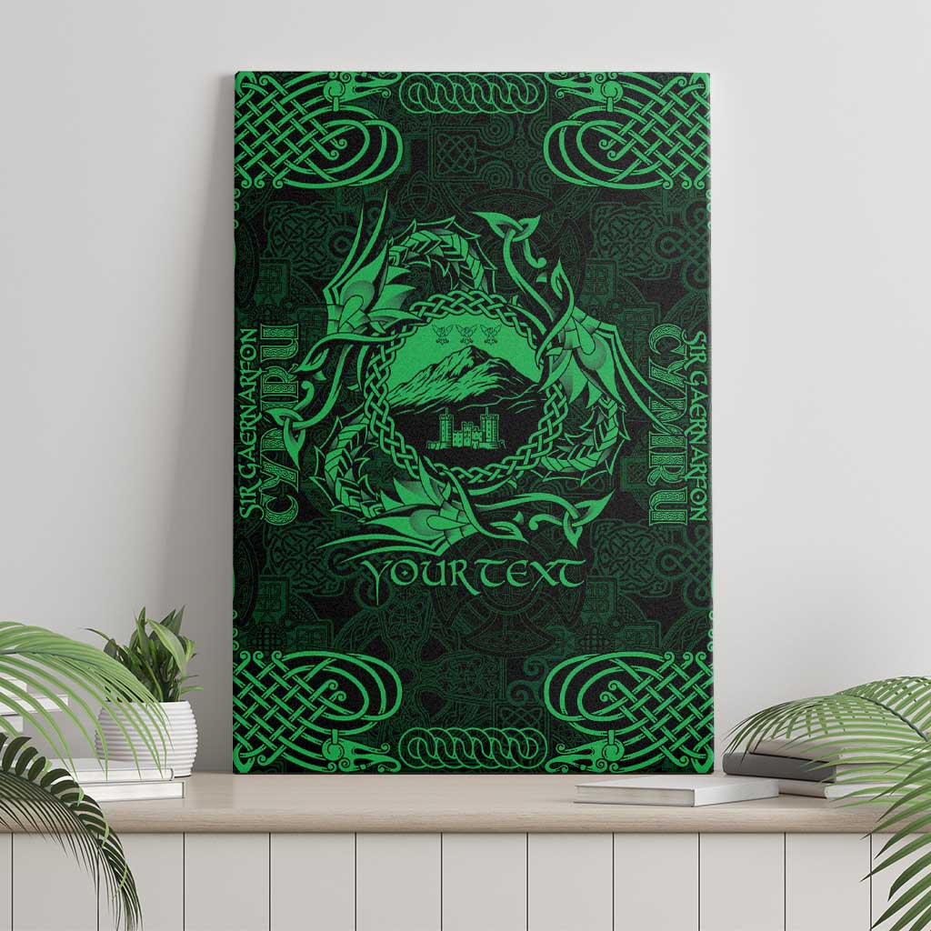 Personalized Caernarfonshire Sir Gaernarfon Canvas Wall Art Green Castle Tower Celtic-inspired - Wonder Print Shop