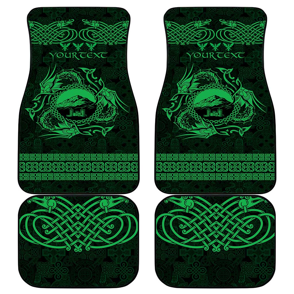 Personalized Caernarfonshire Sir Gaernarfon Car Mats Green Castle Tower Celtic-inspired - Wonder Print Shop