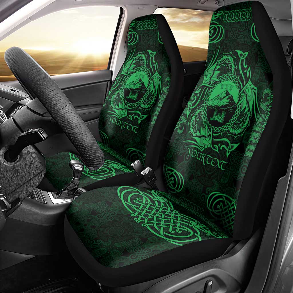 Personalized Caernarfonshire Sir Gaernarfon Car Seat Cover Green Castle Tower Celtic-inspired - Wonder Print Shop