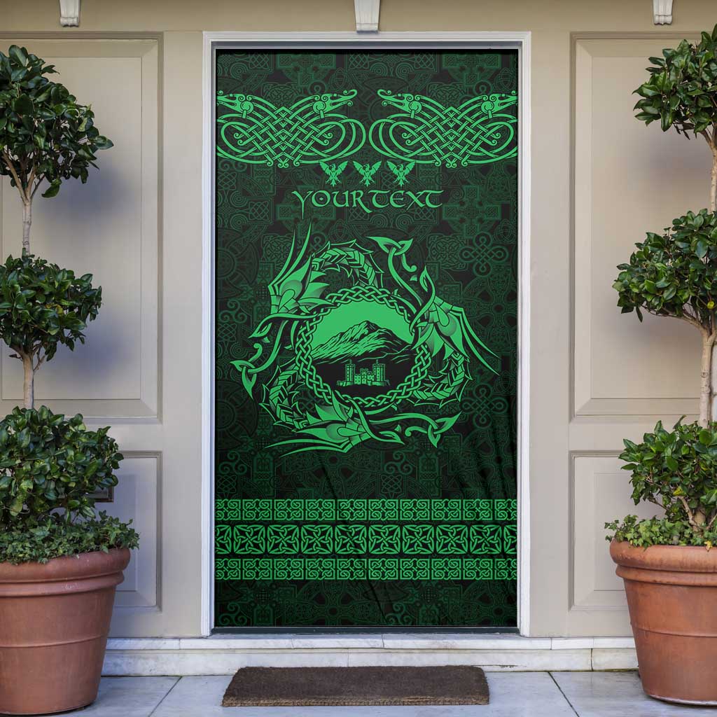 Personalized Caernarfonshire Sir Gaernarfon Door Cover Green Castle Tower Celtic-inspired - Wonder Print Shop