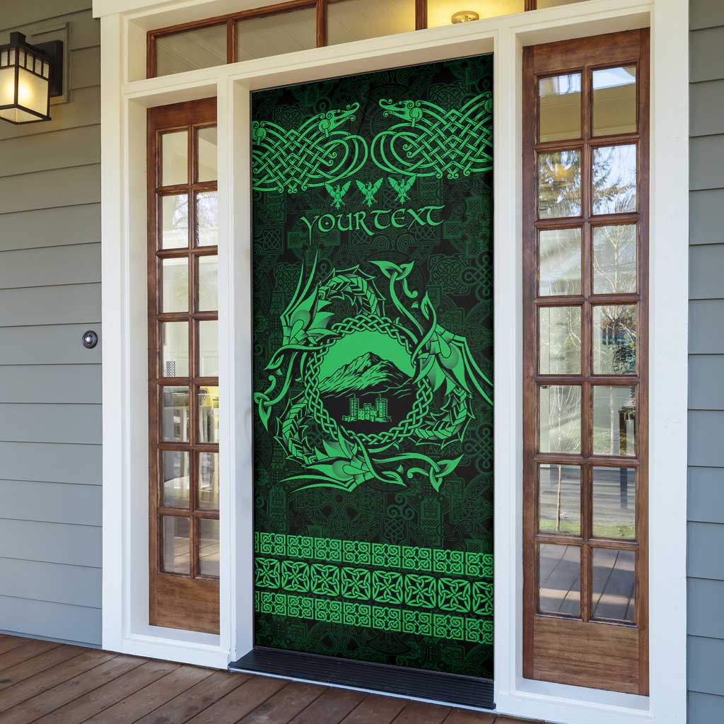 Personalized Caernarfonshire Sir Gaernarfon Door Cover Green Castle Tower Celtic-inspired - Wonder Print Shop