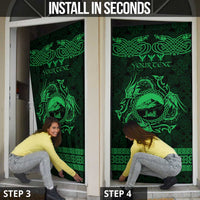 Personalized Caernarfonshire Sir Gaernarfon Door Cover Green Castle Tower Celtic-inspired - Wonder Print Shop