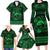 Personalized Caernarfonshire Sir Gaernarfon Family Matching Long Sleeve Bodycon Dress and Hawaiian Shirt Green Castle Tower Celtic-inspired - Wonder Print Shop