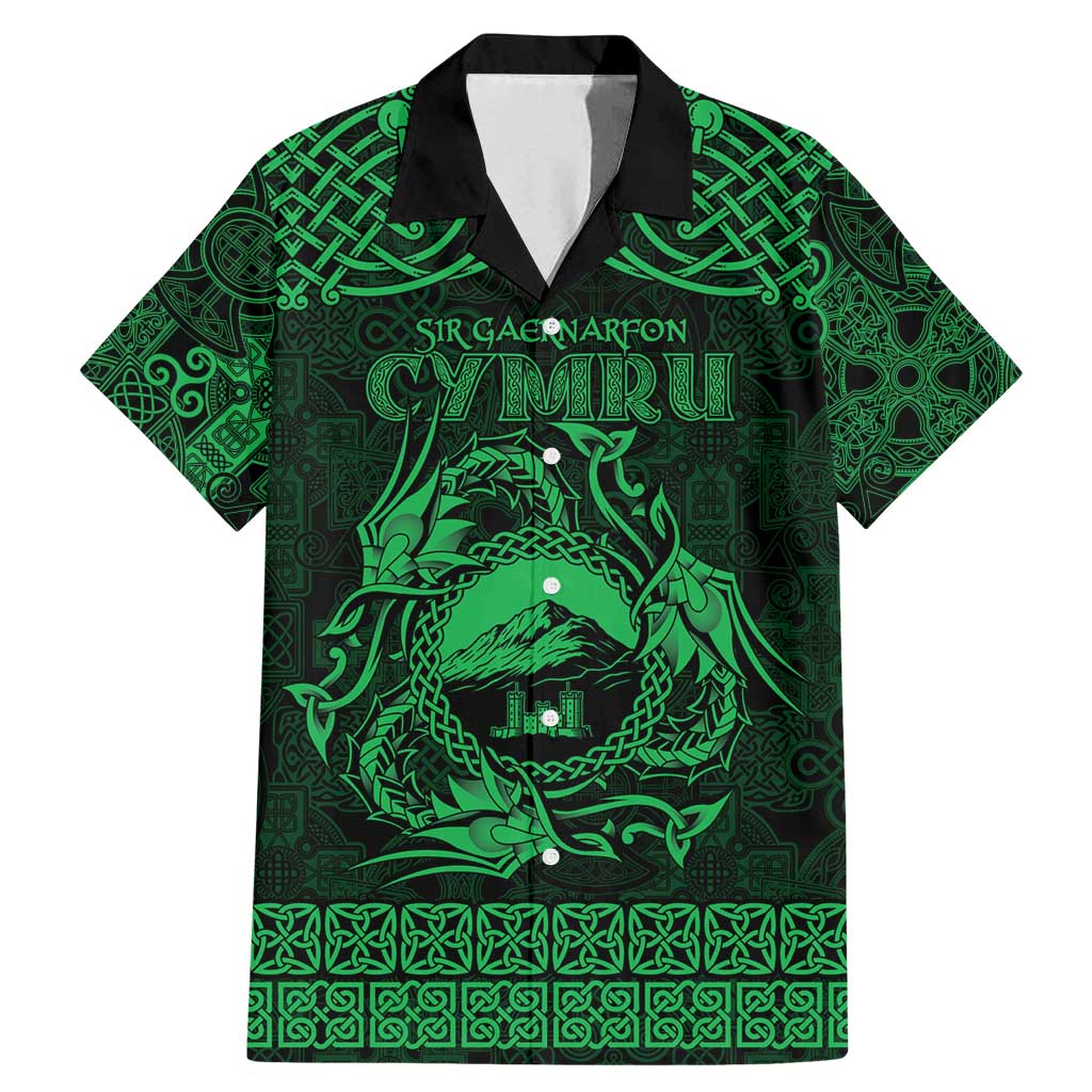 Personalized Caernarfonshire Sir Gaernarfon Family Matching Mermaid Dress and Hawaiian Shirt Green Castle Tower Celtic-inspired - Wonder Print Shop