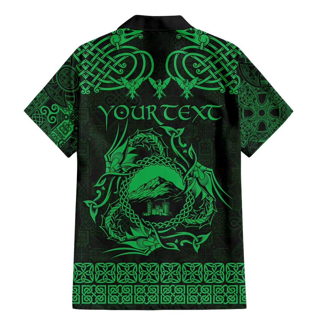 Personalized Caernarfonshire Sir Gaernarfon Family Matching Mermaid Dress and Hawaiian Shirt Green Castle Tower Celtic-inspired - Wonder Print Shop