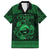 Personalized Caernarfonshire Sir Gaernarfon Family Matching Off Shoulder Short Dress and Hawaiian Shirt Green Castle Tower Celtic-inspired - Wonder Print Shop