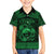 Personalized Caernarfonshire Sir Gaernarfon Family Matching Off Shoulder Short Dress and Hawaiian Shirt Green Castle Tower Celtic-inspired - Wonder Print Shop