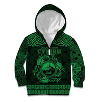 Personalized Caernarfonshire Sir Gaernarfon Kid Hoodie Green Castle Tower Celtic-inspired - Wonder Print Shop