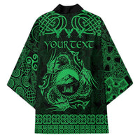Personalized Caernarfonshire Sir Gaernarfon Kimono Green Castle Tower Celtic-inspired - Wonder Print Shop