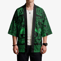 Personalized Caernarfonshire Sir Gaernarfon Kimono Green Castle Tower Celtic-inspired - Wonder Print Shop