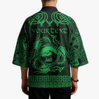 Personalized Caernarfonshire Sir Gaernarfon Kimono Green Castle Tower Celtic-inspired - Wonder Print Shop