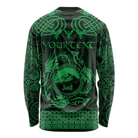 Personalized Caernarfonshire Sir Gaernarfon Long Sleeve Shirt Green Castle Tower Celtic-inspired - Wonder Print Shop