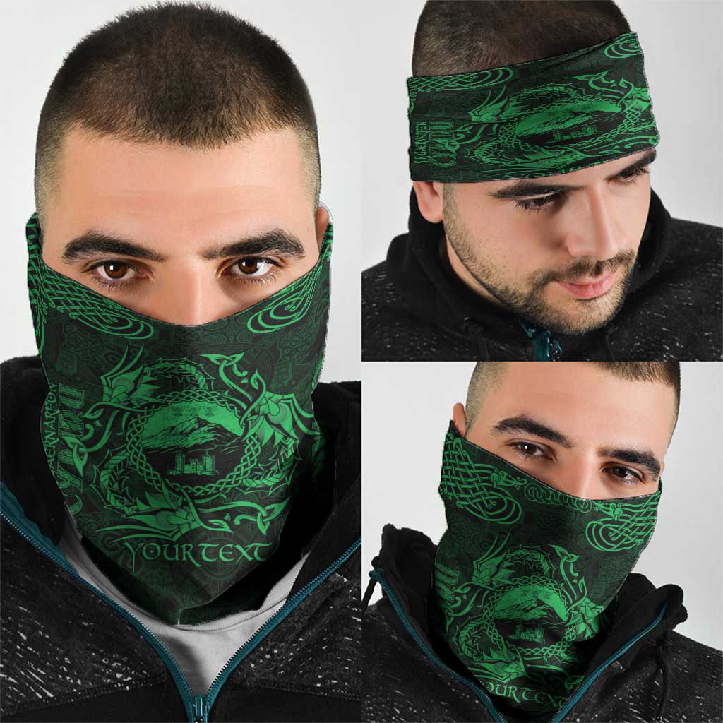 Personalized Caernarfonshire Sir Gaernarfon Neck Gaiter Green Castle Tower Celtic-inspired - Wonder Print Shop