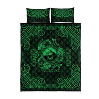 Personalized Caernarfonshire Sir Gaernarfon Quilt Bed Set Green Castle Tower Celtic-inspired - Wonder Print Shop