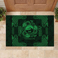 Personalized Caernarfonshire Sir Gaernarfon Rubber Doormat Green Castle Tower Celtic-inspired - Wonder Print Shop