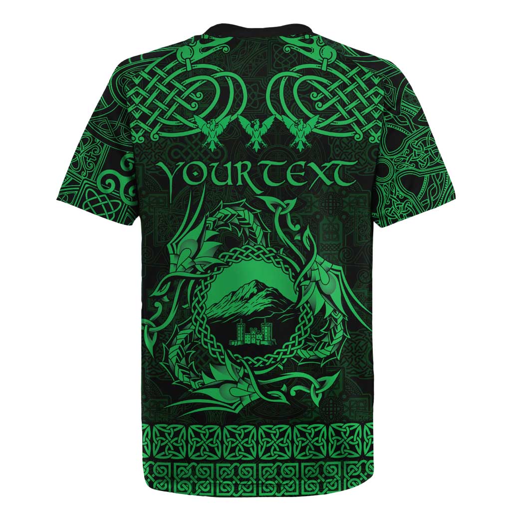 Personalized Caernarfonshire Sir Gaernarfon Rugby Jersey Green Castle Tower Celtic-inspired - Wonder Print Shop