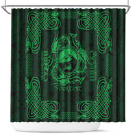 Personalized Caernarfonshire Sir Gaernarfon Shower Curtain Green Castle Tower Celtic-inspired - Wonder Print Shop