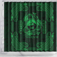 Personalized Caernarfonshire Sir Gaernarfon Shower Curtain Green Castle Tower Celtic-inspired - Wonder Print Shop