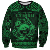 Personalized Caernarfonshire Sir Gaernarfon Sweatshirt Green Castle Tower Celtic-inspired - Wonder Print Shop