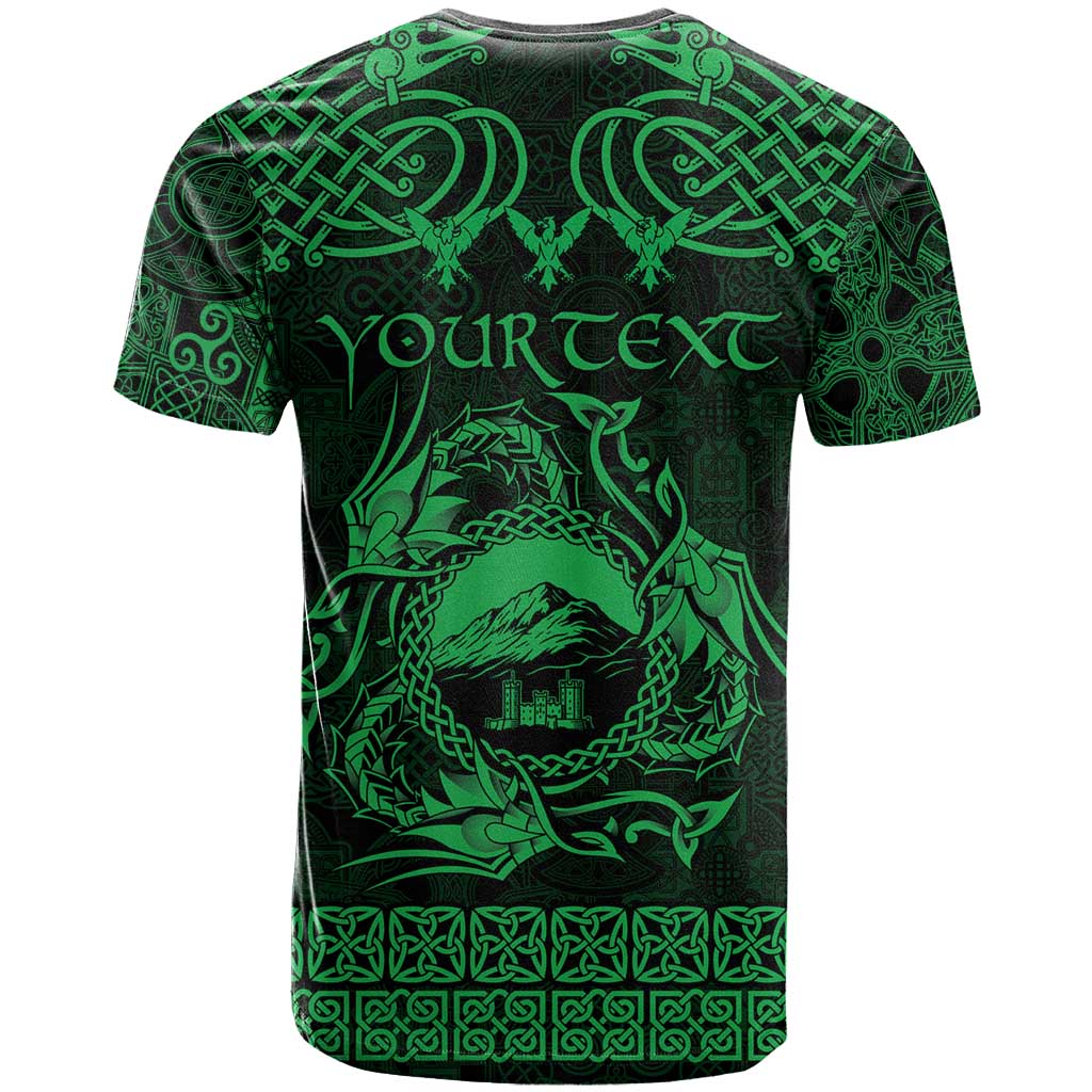 Personalized Caernarfonshire Sir Gaernarfon T Shirt Green Castle Tower Celtic-inspired - Wonder Print Shop