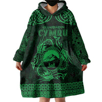Personalized Caernarfonshire Sir Gaernarfon Wearable Blanket Hoodie Green Castle Tower Celtic-inspired - Wonder Print Shop
