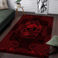 Personalized Caernarfonshire Sir Gaernarfon Area Rug Red Castle Tower Celtic-inspired - Wonder Print Shop