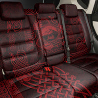 Personalized Caernarfonshire Sir Gaernarfon Back Car Seat Cover Red Castle Tower Celtic-inspired - Wonder Print Shop