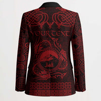 Personalized Caernarfonshire Sir Gaernarfon Blazer Red Castle Tower Celtic-inspired - Wonder Print Shop