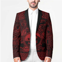 Personalized Caernarfonshire Sir Gaernarfon Blazer Red Castle Tower Celtic-inspired - Wonder Print Shop